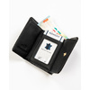 Mały, czarny portfel damski ze skóry naturalnej z systemem RFID - Rovicky