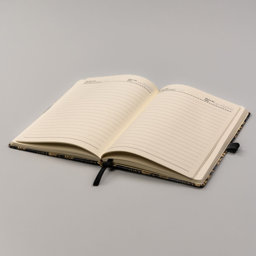 Czarno-złoty notes w formacie A5 w twardej oprawie - Peterson