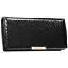 Duży portfel damski ze skóry ekologicznej w czarnym kolorze zamykany na zatrzask - Rovicky