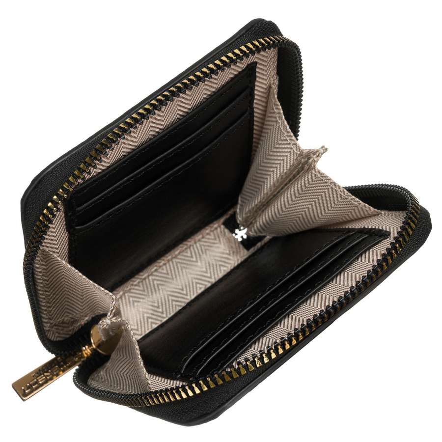 Czarna listonoszka damska na ramię ze skóry ekologicznej z etui w zestawie - Peterson