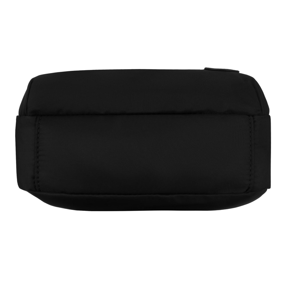 Czarna listonoszka damska z nylonu, jednokomorowa i zamykana suwakiem - Peterson