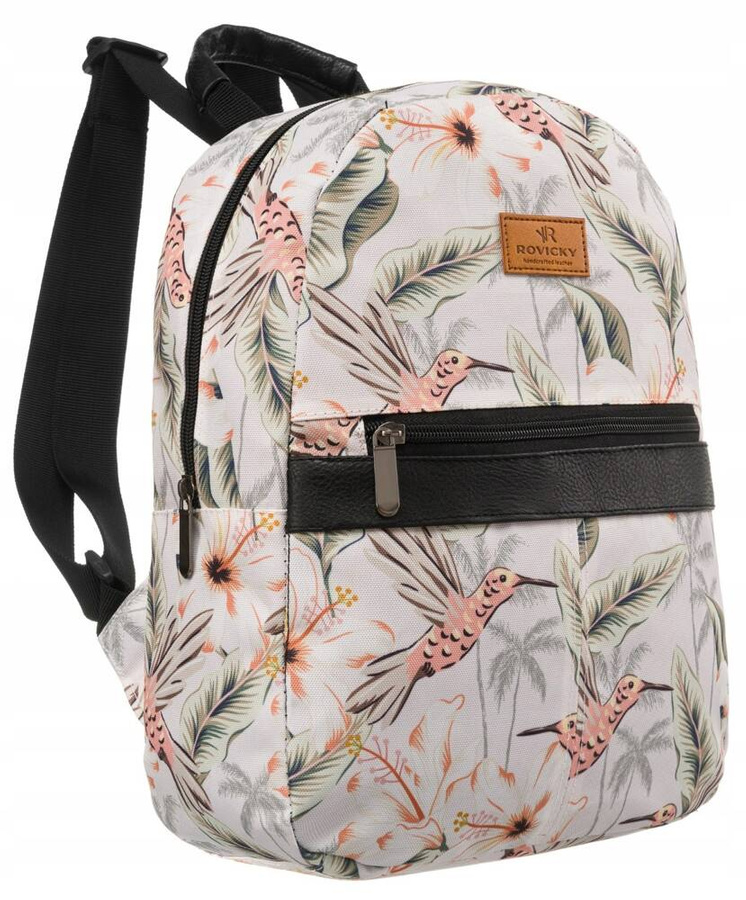 Wzorzysty, miejski plecak damski - Rovicky