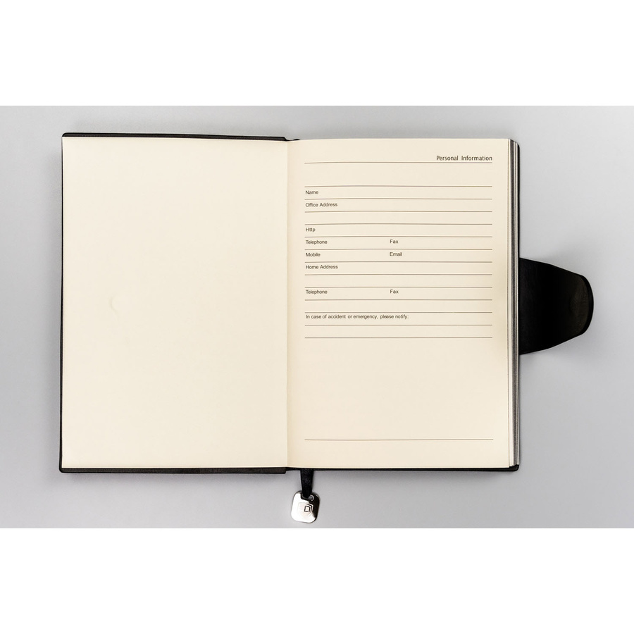 Czarny notatnik w formacie A5 z magnetycznym zapięciem - Peterson