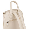 Miejski plecak damski ze skóry ekologicznej w jasnobeżowym kolorze - Rovicky