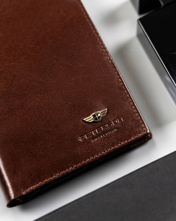 Elegancki, duży portfel męski ze skóry naturalnej - Peterson