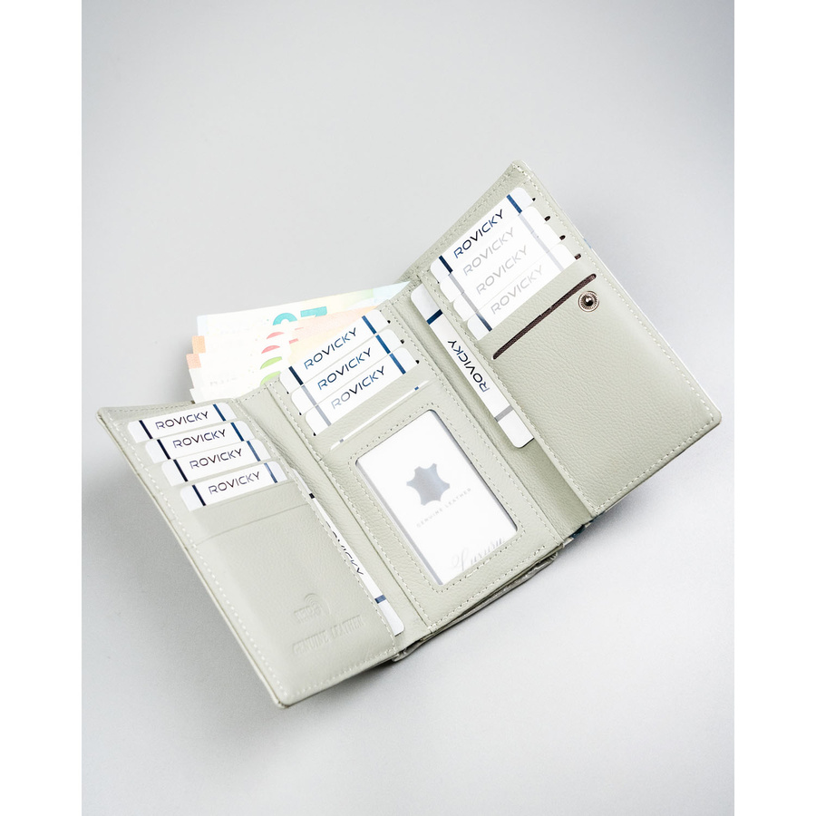 Pojemny portfel damski w kwiaty zamykany na zatrzask - 4U Cavaldi