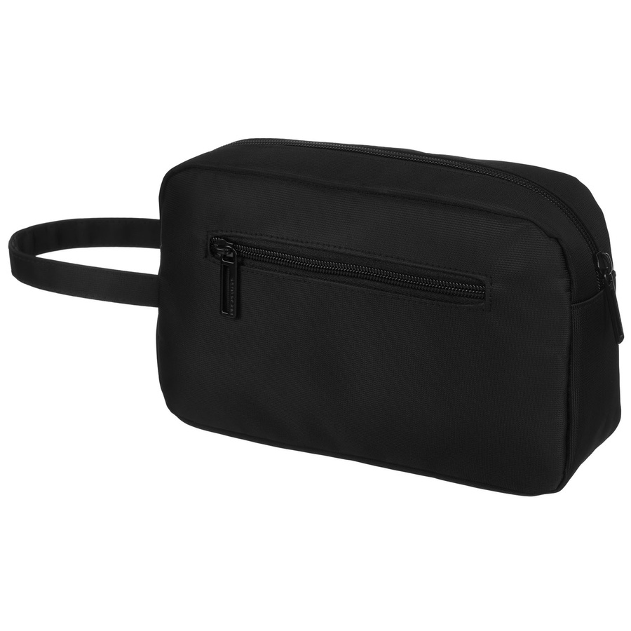 Męska kosmetyczka podróżna z poliestru w czarnym kolorze - Peterson