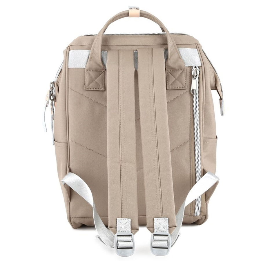 Ciemno-beżowy miejski plecak zamykany suwakami - Himawari
