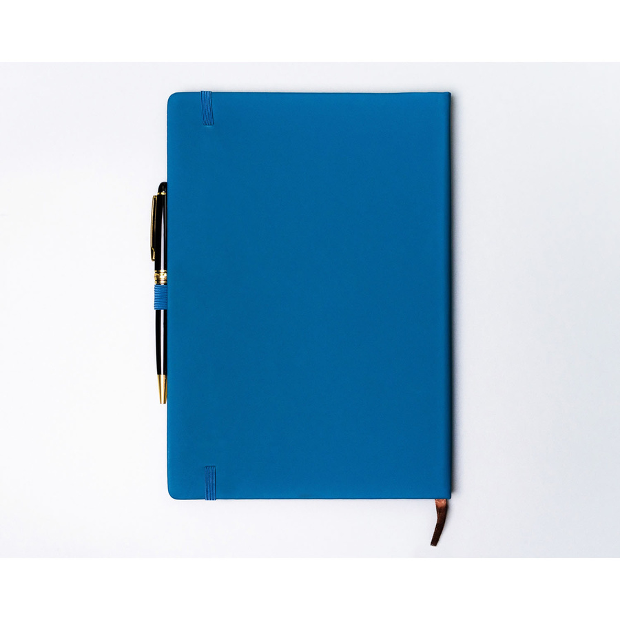 Niebieski notes w twardej oprawie formacie B5 zadrukowany w kropki - Peterson