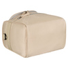 Praktyczna kosmetyczka podróżna z tkaniny syntetycznej w beżowym kolorze - Peterson