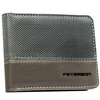 Szary portfel męski bez zapięcia zewnętrznego z systemem RFID - Peterson