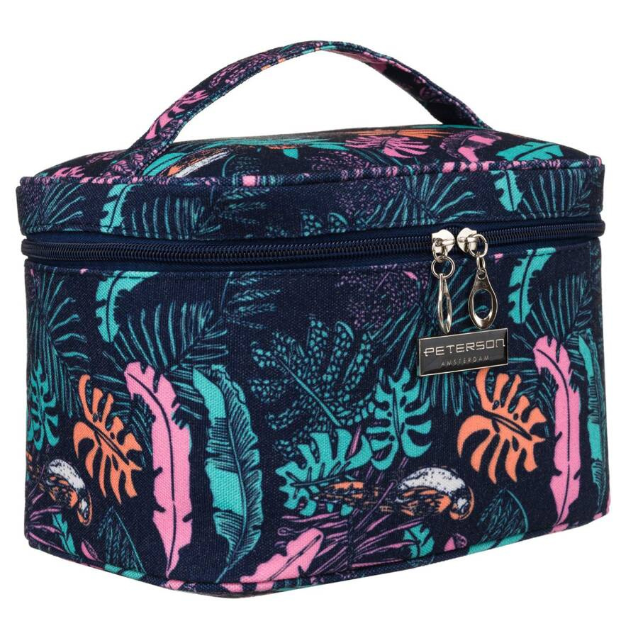 Kolorowa kosmetyczka damska z organizerem na pędzle - Peterson
