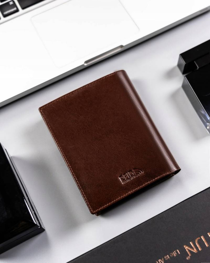 Elegancki, duży portfel męski ze skóry naturalnej - Peterson