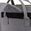 Plecak damski z poliestru w szarym kolorze zamykany bezpiecznym suwakiem - Peterson