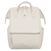 Plecak damski z poliestru w kolorze ecru z miejscem na laptopa i portem USB - Peterson