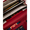 Czerwony lakierowany portfel damski na karty i monety - Peterson
