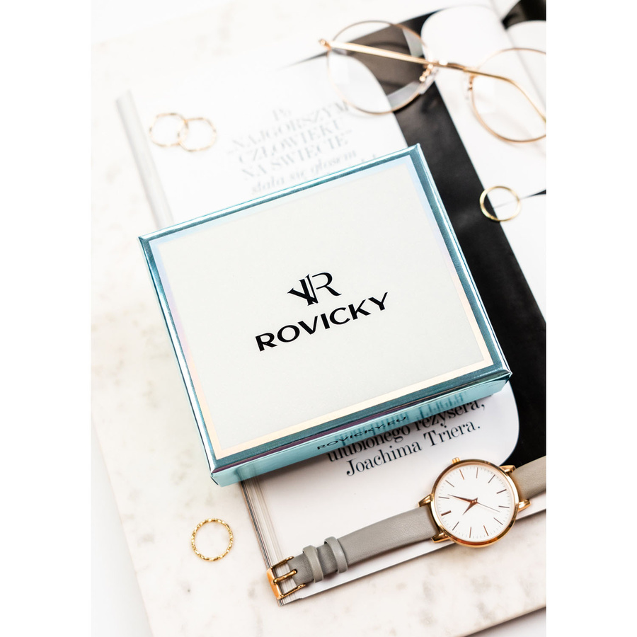 Czerwony, średni portfel damski ze skóry ekologicznej zamykany na zatrzask - Rovicky