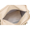 Praktyczna torba podróżna z poliestru w beżowym kolorze, wyposażona w uchwyt na walizkę - Peterson
