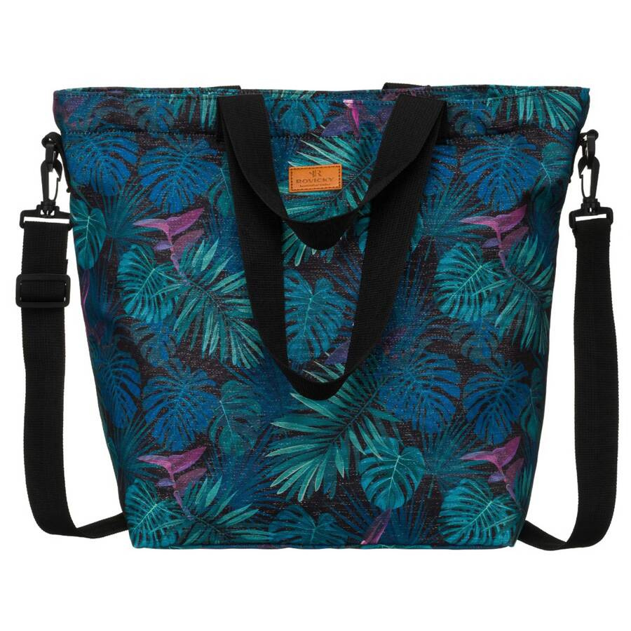 Casualowa torba shopper z zewnętrzną kieszonką - Rovicky