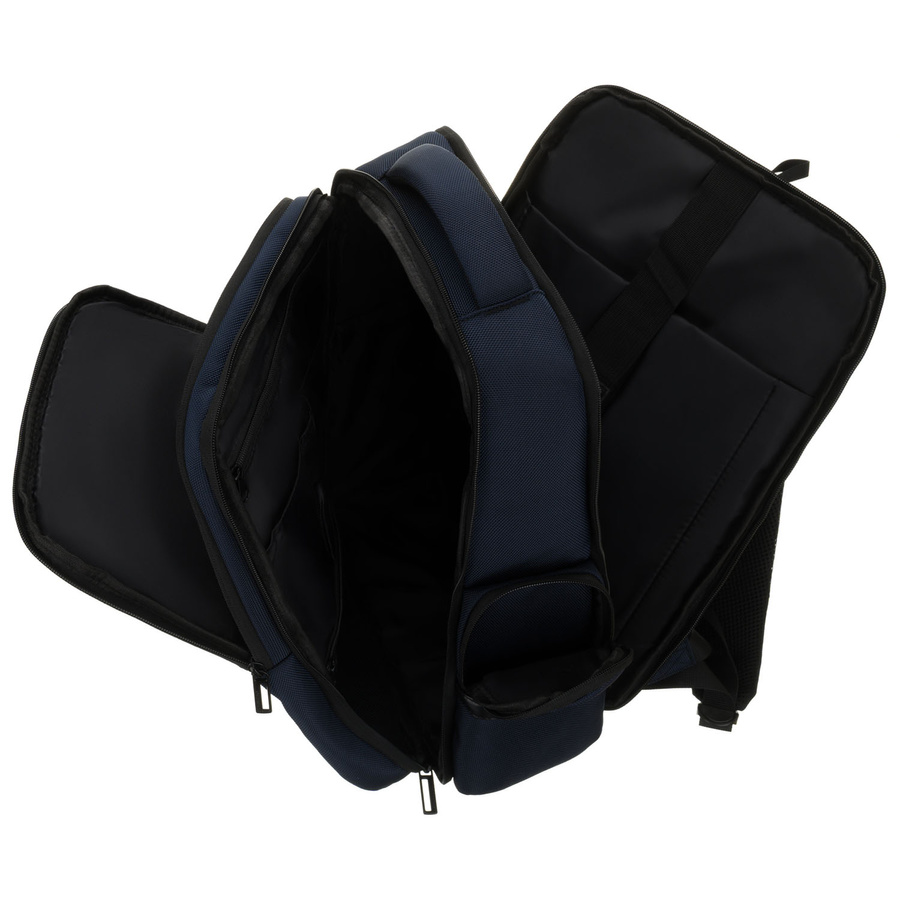 Granatowy plecak podróżny z kieszenią na laptopa do 14 cali - Peterson