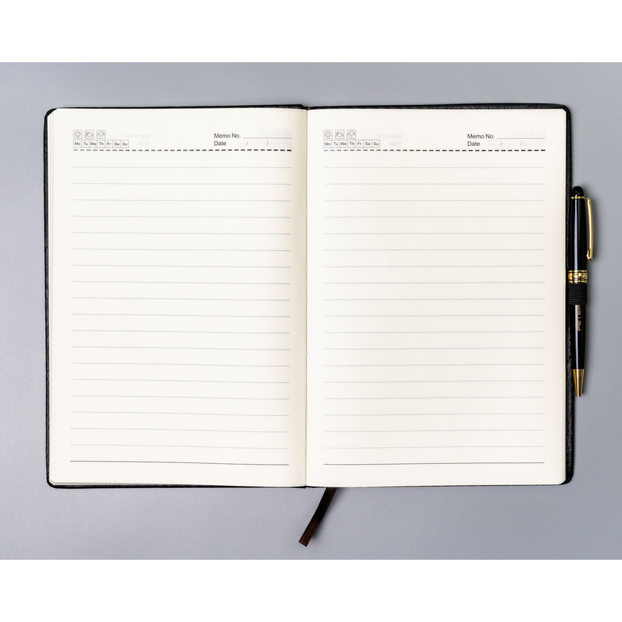 Czarny notes w formacie B5 zadrukowany w linie - Peterson