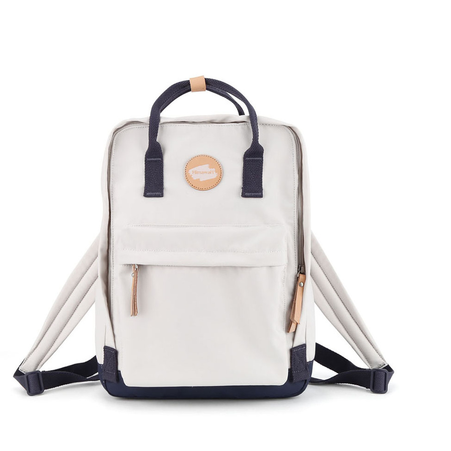 Szary, praktyczny plecak damski zamykany suwakiem, jednokomorowy - Himawari