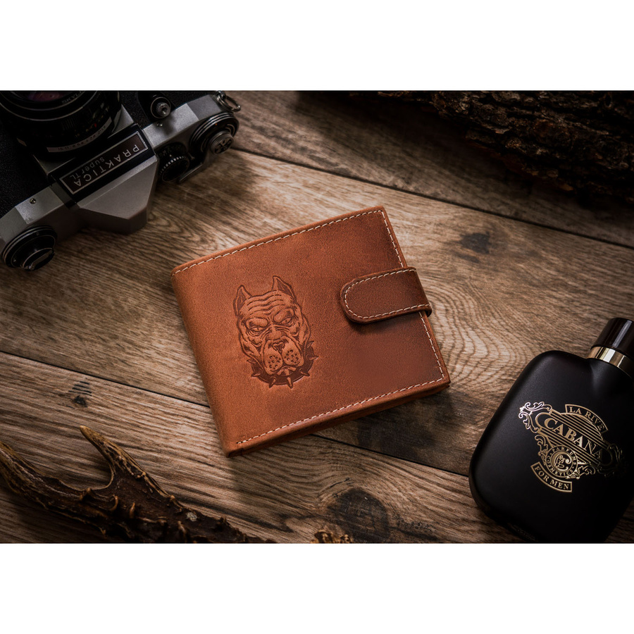 Elegancki portfel męski z nubukowej skóry naturalnej - Always Wild