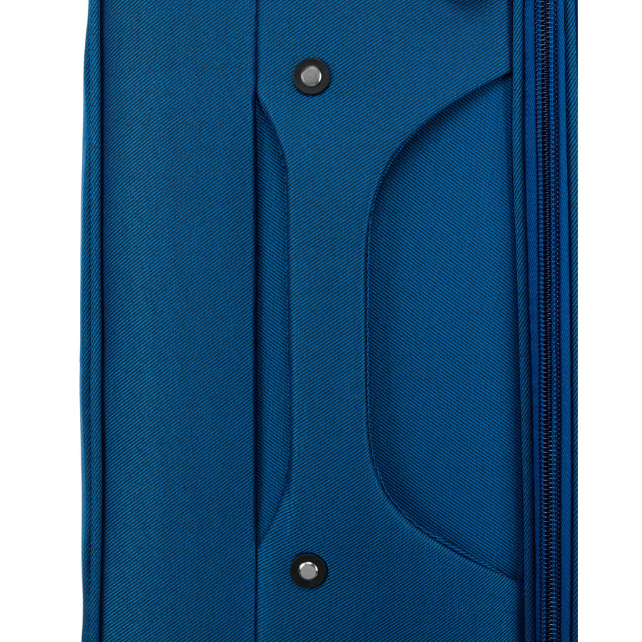 Mała walizka kabinowa z miękkiego materiału poliestrowego w niebiesko-czerwonym kolorze - Peterson