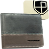 Szary portfel męski bez zapięcia zewnętrznego z systemem RFID - Peterson