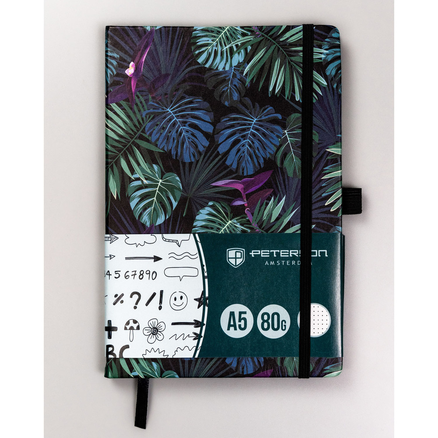 Kwiatowy notes zadrukowany w kropki - Peterson