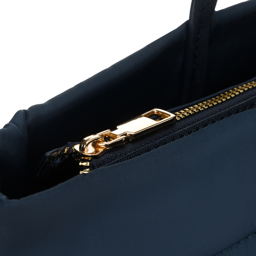 Shopperka damska w granatowym kolorze zamykana klipsem magnetycznym - Peterson