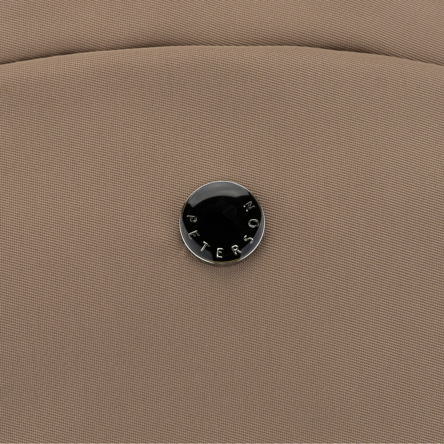 Mały, beżowy plecak damski wykonany z poliestru - Peterson