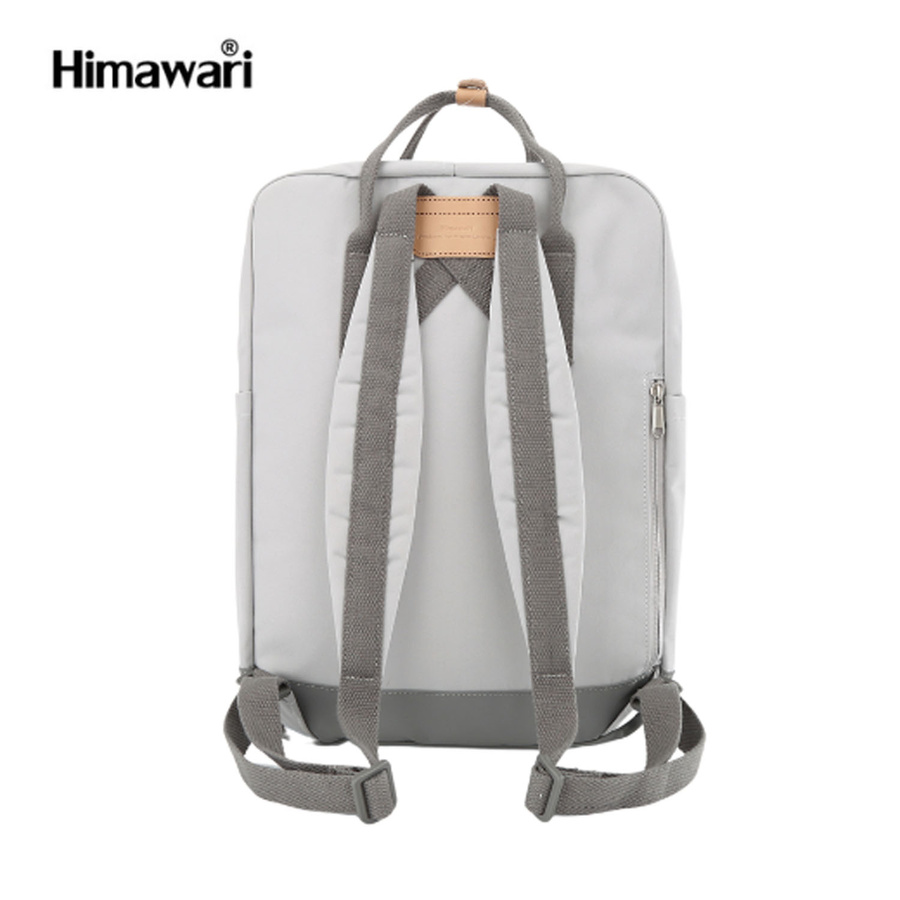 Szary, praktyczny plecak damski zamykany suwakiem - Himawari