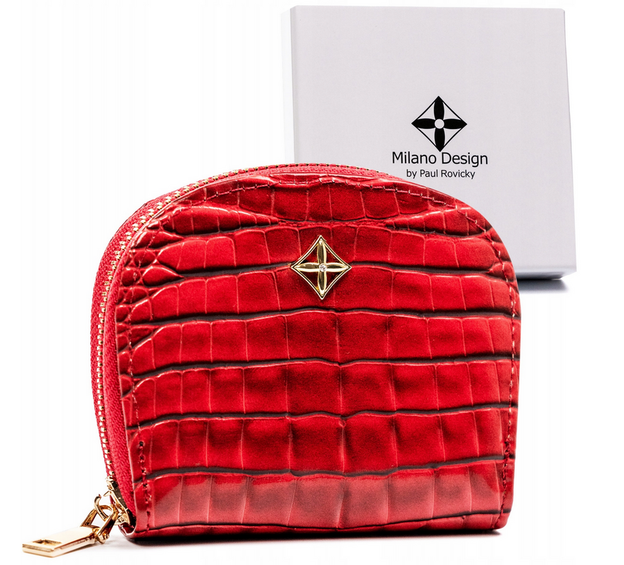 Mała portmonetka damska na zamek - Milano Design