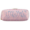 Różowa kosmetyczka z poliestru ozdobiona cekinami, jednokomorowa - Peterson