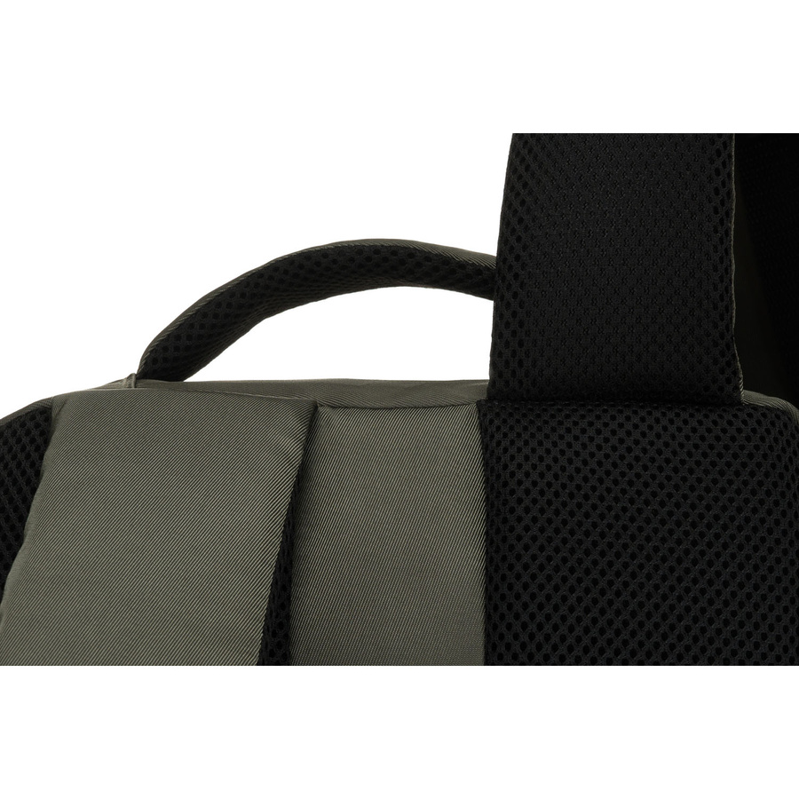 Szary plecak podróżny zawieszony na oddychających szelkach, zamykany suwakiem - Peterson