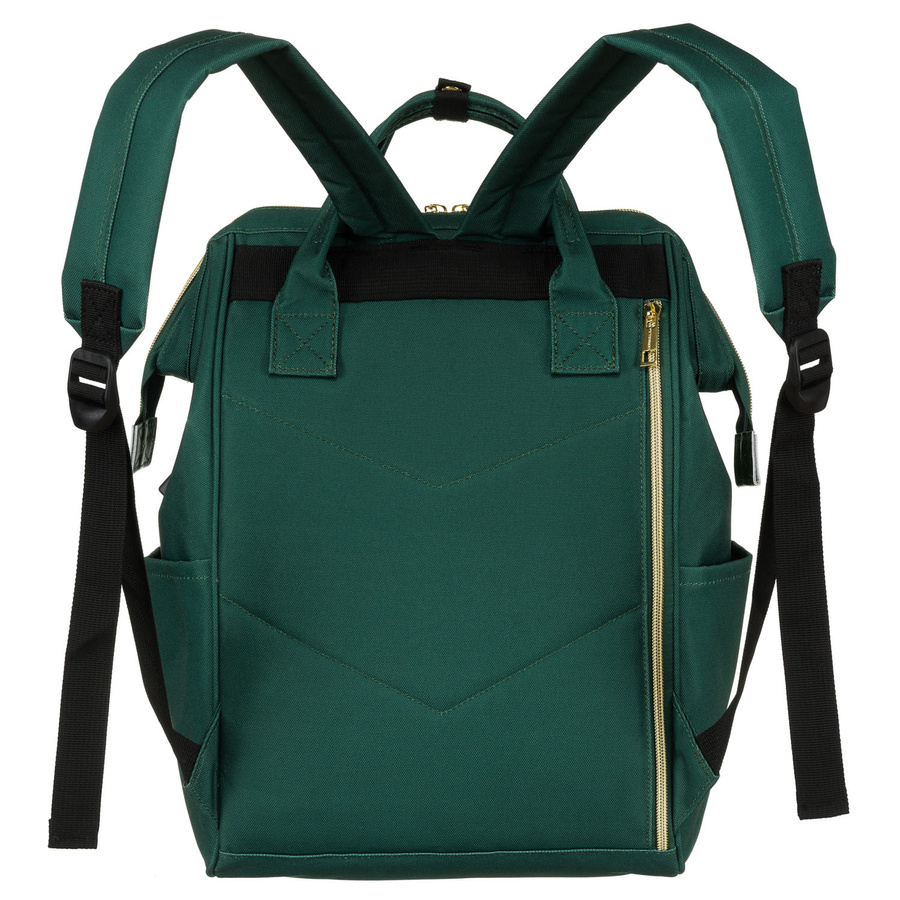 Podróżny plecak damski z poliestru w zielonym kolorze z miejscem na laptopa - Peterson