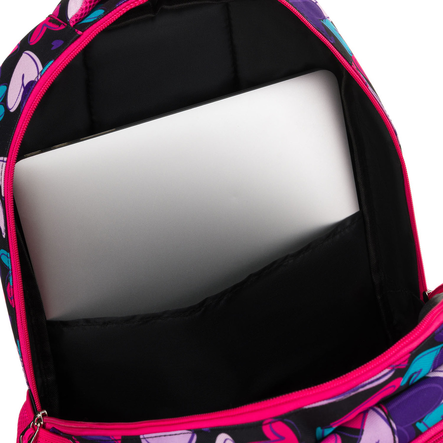 Młodzieżowy plecak szkolny z poliestru we wzór w serduszka - Peterson