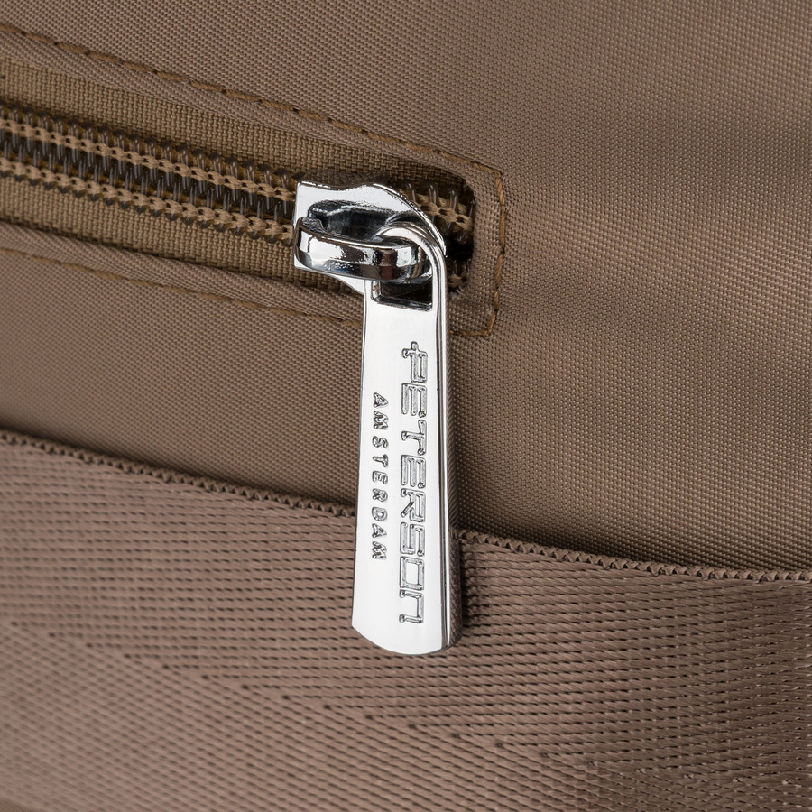 Miejski plecak damski z poliestru w beżowo-brązowym kolorze - Peterson