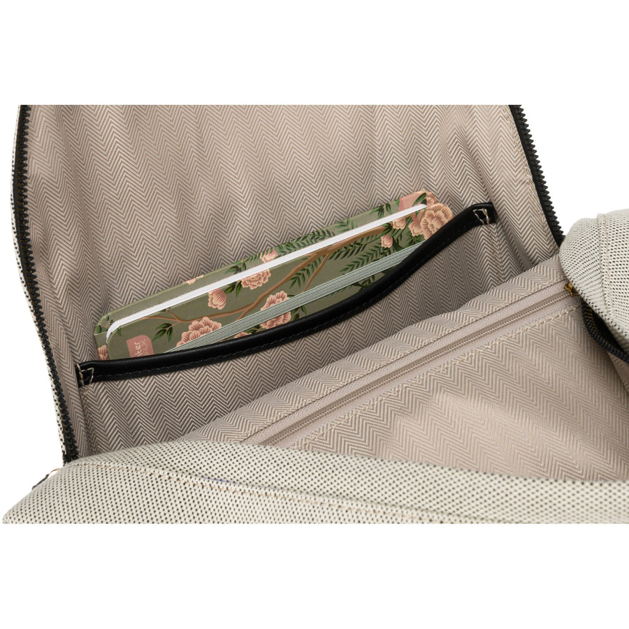 Duży, miejski plecak damski w beżowym kolorze płótno canvas - Peterson