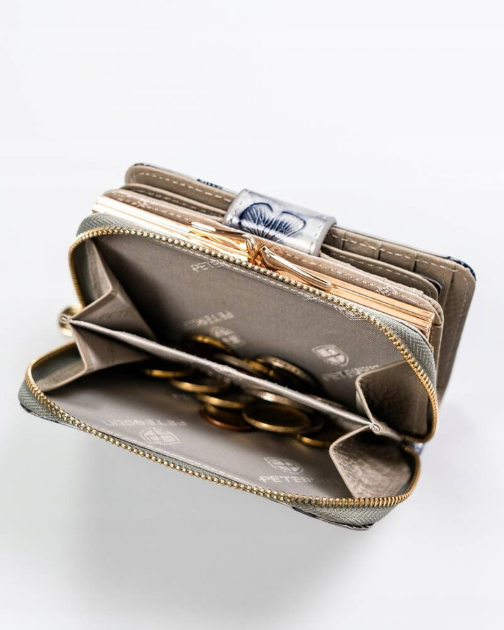 Portfel damski w orientacji pionowej ze skóry naturalnej - Peterson