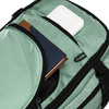 Markowy plecak podróżny w odcieniu miętowym zamykany bezpiecznym suwakiem - Peterson