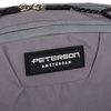Praktyczna saszetka sportowa z poliestru w ciemnoszarym kolorze, zamykana suwakiem - Peterson