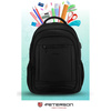 Młodzieżowy, miękki plecak szkolny z poliestru w czarnym kolorze, zawieszony na regulowanych szelkach - Peterson
