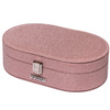 Szkatułka na biżuterię w kolorze łososiowym, zamykana zatrzaskiem - Peterson