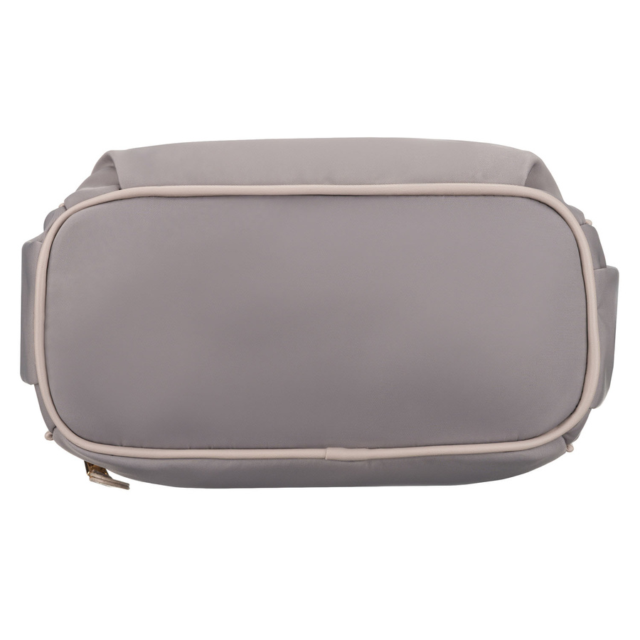 Nylonowa listonoszka damska w szarym kolorze, zamykana suwakiem i klipsem magnetycznym - Peterson