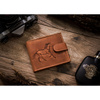 Klasyczny, skórzany portfel męski w brązowym kolorze