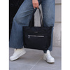 Praktyczna, czarna shopperka damska na ramię - Peterson