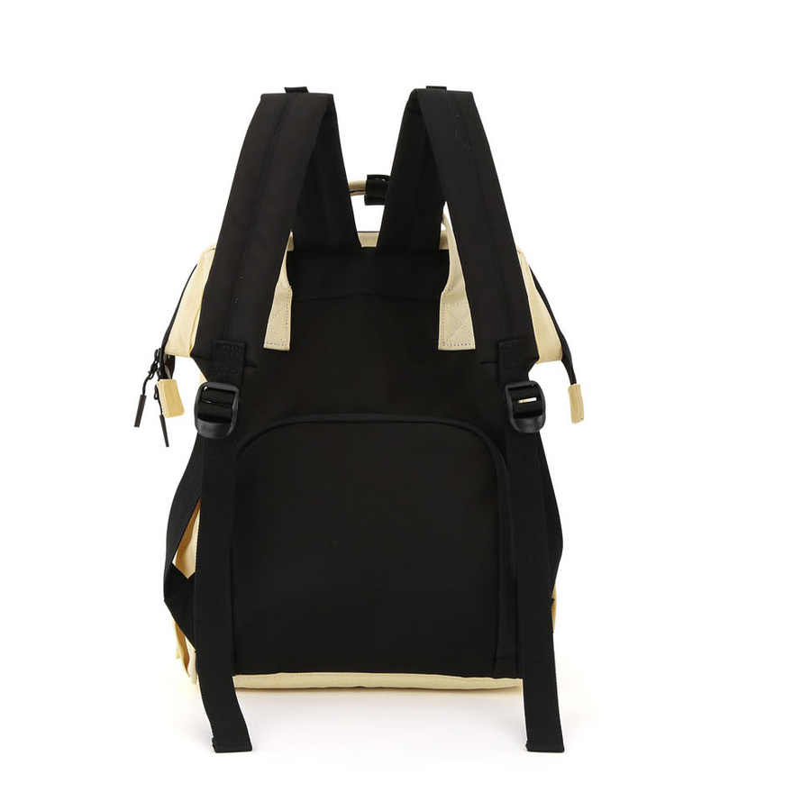 Praktyczny plecak damski z poliestru w żółtym kolorze zamykany suwakiem - Himawari