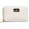 Portfel damski w typie piórnika ze skóry ekologicznej w białym kolorze, wyposażony w system RFID - Peterson